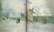 Vincent Van Gogh Street Seene in Montmartre:Le Moulin a Poivre (nn04) USA oil painting reproduction